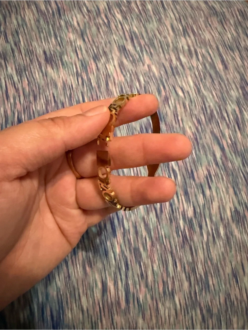 & Other Stories Gold-Tone Floral Cutout Bangle Bracelet